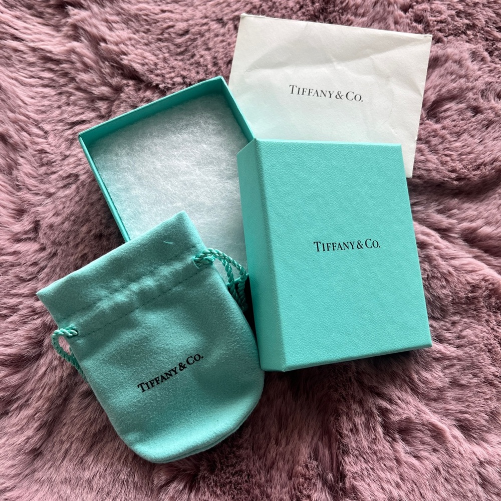 Tiffany & Co. Blue Jewelry Box and Pouch